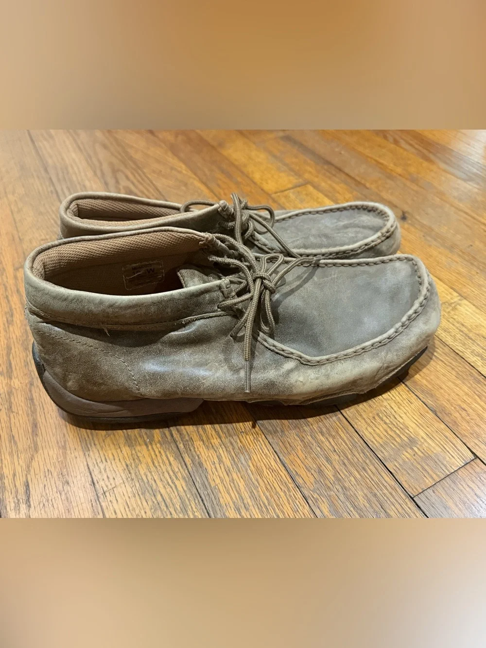 Twisted X The Original Mens Chukka Boots 10.5W Brown Leather Driving Moc MDM0003
